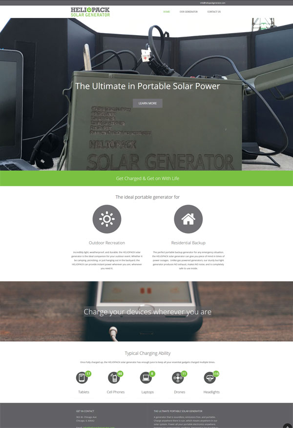 heliopack solar generator website