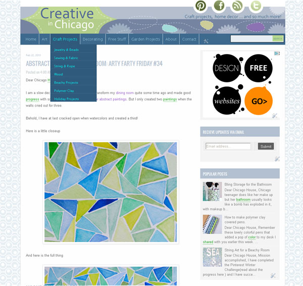 creative in chicago website navigation