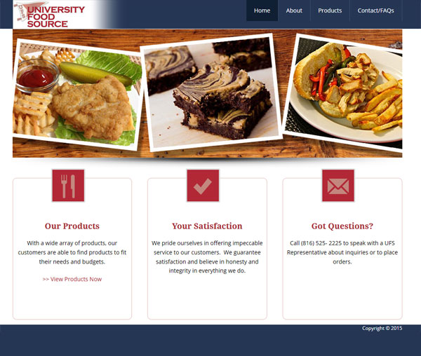 university food Source mobile freindly website